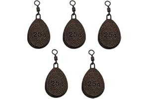 BZS Carp Fishing Weights 0.3oz 0.5oz 0.7oz 0.9oz 1.1oz 1.4oz 2.1oz 2.5oz 3oz (5 Pack -15g /0.5oz, Textured), Black