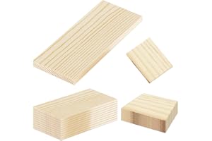 CWPFVQA 20 Piezas Tableros De Madera Rectangulares, Madera para Manualidades, Materiales para Manualidades, Materiales De Construcción De Modelos, Adecuados para Manualidades, Decoración del Hogar