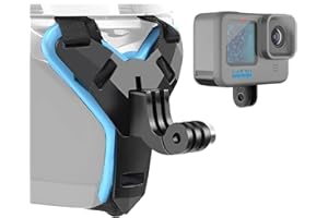 REYGEAK Correa para Casco de Motocicleta con Soporte Frontal para GoPro Hero 10 Hero 9/8/7/6/5 dji Osmo Acción y la mayoría de Las cámaras de acción Deportivas (Soporte para Casco de Motocicleta)
