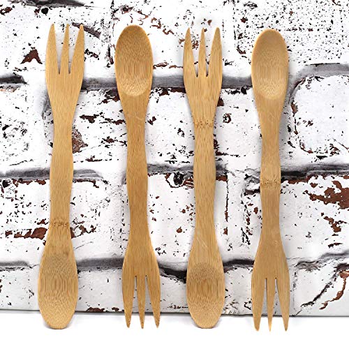 My Little Panda Sporks Reutilizables de bambú | 100% Natural Viajar, Ideal para una lonchera y excelente para cocinar Porque el bambú no Raya la Superficie. (4)
