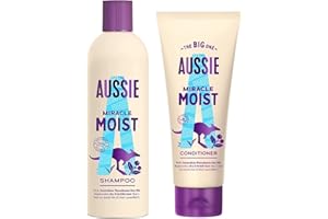 CEJJ Aussie Miracle Moist Shampoo and Conditioner Set with Macadamia Nut Oil, For Dry and Brittle Hair, 2-Piece