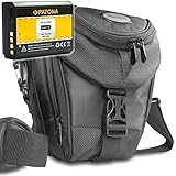 KIT mit PATONA Akku f&uuml;r CANON LP-E10 + MANTONA Colttasche Colt Kameratasche schwarz f&uuml;r CANON EOS 1100D 1200D