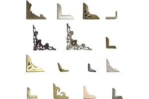 Yuaaoh Protecteur de Coin Livre Metal 150Pcs 15 Style Coin de Protection d'angle Livre Decoration Coin Livre Protection Coin Vintage pour Album Scrapbook Coin Album Photo (10Pcs par Style)