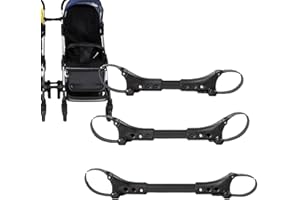 JINGLING Zwillingskinderwagen-Anschluss | Abnehmbarer Doppelwagen-Anschluss Leichter Doppel-Kinderwagen-Adapter - Längenverstellbarer Zwillingskinderwagen Connect Adapter für Kleinkinder im Freien