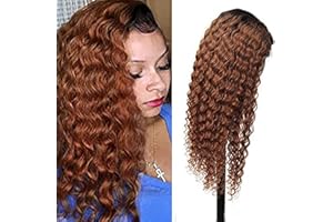 AiPliantfis Perruque Femme Naturelle Perruque Bresilienne Brown Wig 4X4 Lace Closure Wig 150% Density Pre Plucked with Baby Hair Brazilian Remy Hair Grade 8A Unprocessed Virgin Hair 18 Pouce