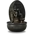 Zen'Light Fontaine D’Intérieur Bouddha Grace - Éclairage LED Coloré, Pompe Silencieuse & Statuette Amovible - Décor Zen 40cm Pour Méditation Et Détente