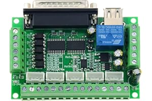 Fasizi 5 axis CNC Breakout Board with optical coupler For Stepper Motor Driver MACH3