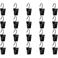 Lot de 20 clips métalliques en acier inoxydable avec crochets en S pour rideaux, photos, loisirs créatifs, décoration d'intérieur, argenté