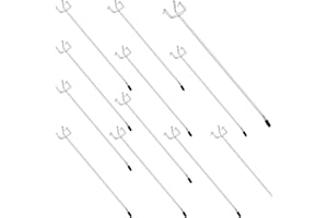 TICIKIM 15 Pièces Crochets Métalliques pour Panneaux Perforés, pour Organiser les Outils et les Rayonnages de Magasins, 20cm Argent