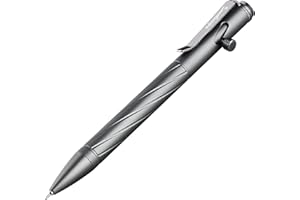 SMOOTHERPRO Długopis Bolt Action Pen | kompatybilny z wkładami Pentel z klipsem ze stali nierdzewnej, do biura, szkoły, biznesu, z podpisem EDC, kolor szary (PTC051)