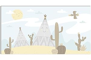 Panorama Alfombra Vinílica - Modelo Desierto Niños 160x230 cm - Varios tamaños - Decoración Hogar, Cocina y Salón