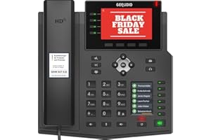 GEQUDIO IP Telefon GX5+ Set mit Netzteil Adapter - Fritzbox, Telekom kompatibel - Premium Freisprechen & 2X Farbdisplays - Anleitung (PDF) für Telefonanlage, Sipgate, fonial, Telekom, Speedport