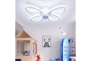 FUMIMID Lampa sufitowa LED Lampa sufitowa dla dzieci Pokój dziecięcy Dziewczynka Chłopiec Dekoracja sypialni Lampa w kształcie motyla Akrylowy klosz Nowoczesny design Żyrandol Do salonu Sypialni Jadalni