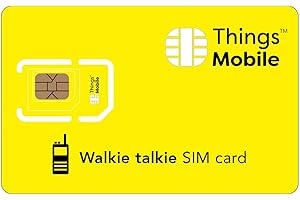 SIM Card for WALKIE TALKIE (TALKER) - Things Mobile - With Global Coverage And Multi-Operator GSM/2G/3G/4G Network, No Fixed Costs, No Expiration Date And Competitive Rates, With €10 Credit Included