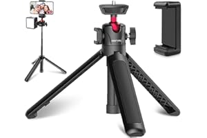 Lunriwis Mini Cámara Trípode, Mini Trípode de Cámara, Pequeño Trípode Retráctil de Cámara, Trípode de Smartphone, Trípode de Sobremesa de Mano para Cámara de Teléfonos Móviles