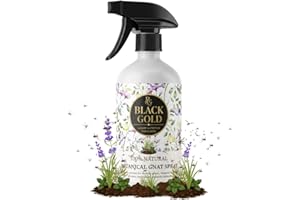 INVIGORTEX Black Gold Gnat Stop Spray – Natural Fungus Gnat Killer & Soil Treatment – Botanical Plant Insect Control – Stops Gnat Life Cycle – Safe Indoor Plant Care, 500ml (500ml Spray Bottle)