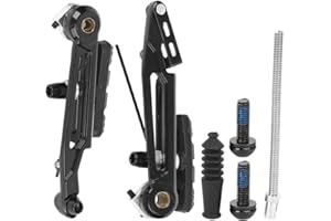 LETCART Vélo V Frein Pliant-Une Paire D'alliage D'aluminium De Haute Résistance Noir Pliant Long Bras V Étrier De Frein Pliant Vélo Frein Pièces