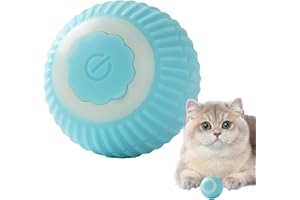 GENERIC Pelota móvil para gatos – Juguetes eléctricos para gatos, bolas de gato activadas por movimiento automático | Productos para gatos en movimiento bola giratoria activa con 2 modos para dueños de