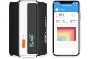 ViATOM Armfit Plus Upper Arm Blood Pressure Monitor with ECG, Wireless Blood Pressure Machine with Bluetooth, ECG & Heart Rate Monitoring, Free App for iOS & Android