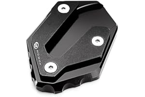 CCYYMOWOK MOWOK przedłużenie podpórki bocznej do motocykla akcesoria do MT07 MT09 TRACER 9 GT 7GT 900GT 700GT XSR 700 900 R7 R125 FZ6 XJ6 MT-125 MT-09 SP 2024 (czarny)