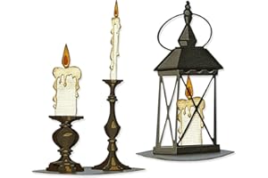 Sizzix Juego de Troqueles Thinlits 15PK Candlelight, Colorize de Tim Holtz, 665552, Multicolor, Talla única