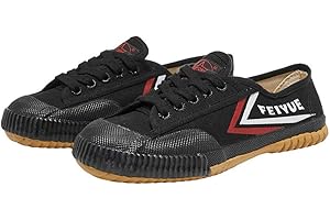 XFQ Martial Arts Shoes, Tai-Chi Sneakers Adults Kids Classic Kung Fu Trainers Canvas Anti-Slip Unisex Walking Fitness