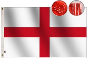 Omnisexual Premium Heavy Duty England Flag 150x90cm Sewn Oxford Nylon 210D Double Sided Great British English National Flags | Quadruple Stitched Fly Ends | St George’s Cross Flag 5ft x 3ft Flag