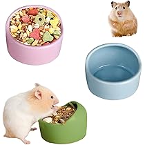 3 Ciotoline In Ceramica Per Animali - Piccole, Colorate, Per Criceti, Porcellini D'India E Roditori - Foto 3