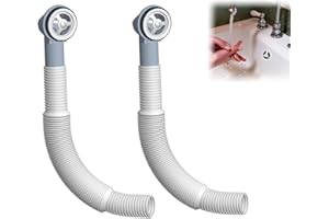 YEELIV 2Pcs Overflow Pipes, Kitchen Sink Waste Kit, Wash Basin Overflow Head Sink Overflow Head Overflow Pipe,Dia 26mm (Inner Dia: 21mm) 114mm Kitchen Sink Strainer,Sink Drain Pipe (Round)