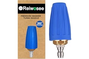 REIWOSEE La Boquilla De La Turbina Giratoria Máquinas De Limpieza a Alta Presión De Agua, Boquilla Turbo Giratoria De Alta Presión, 035 4000psi Uso Para Hidrolimpiadora De Alta Presion, Calibre 1.156 Mm (Azul)