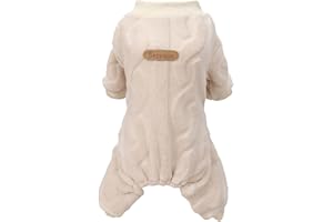 Izefia Maglione del Cane Vestiti Felpa Lana Invernale Caldo 4 Gambe Jumpsuit Pigiama Maglione per Cane Piccolo Gatto Medio