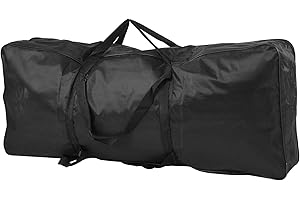LAZMIN112 Borsa per tastiera a 61 tasti, custodia protettiva per pianoforte con organo elettronico in tessuto Oxford impermeabile nero, resistente e portatile