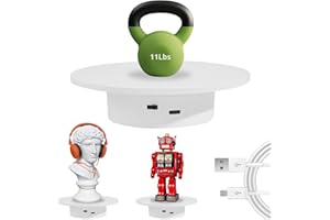 Fotoconic 5.9 Inches/15cm Motorized Rotating Display Stand, 360 Electric Rotary Turntable Base Lazy Susan, Load-Bearing 11Lbs, for Photography Crafts Jewelry Toy Collectible Display (NC150C)