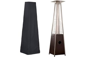 GUOML GIMOCOOL Funda protectora para estufa de estufa, cubierta impermeable para estufa de terraza, protección contra el polvo, con cremallera larga, para exteriores, 53 x 61 x 221 cm, negro + plata