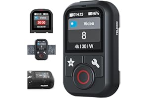 TELESIN T13 Waterproof Remote Control für GoPro | Color LCD Display | Multi-Language Support, Smart Wireless Controller Kompatibel mit Go Pro 13 12 11 10 9 8 Black Max Mini Action Kamera Zubehör