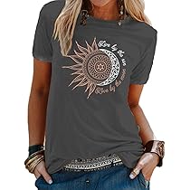 Heekpek Tee Shirt Femme T Shirt à Manches Courtes Coton T-Shirts Grande Taille Ete Haut Chic Oversize Large Col Rond Tops Lettres Imprimées Tshirt, Blanc, M