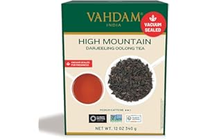 VAHDAM High Mountain Oolong Tea - 340g (170+ Cups) | Vacuum Sealed | Brew Hot, Iced Or Kombucha | Loose Leaf