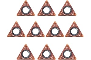 JOJOCY Mini máquina de biselado neumática, portátil de mano, máquina biseladora de aire de arco de 45 grados con cuchillas de repuesto para desbarbado de metal (10 insertos indexables)