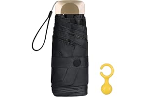 Vicloon Mini parasol, składany parasol podróżny, 210 g, bardzo lekki parasol kieszonkowy, kompaktowy, wiatroodporny, do aktywności na świeżym powietrzu, długość po złożeniu 18,5 cm