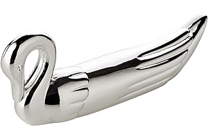 EDZARD 6 Piezas reposa Cubiertos Mesa, Plateados, Resistentes al deslustre, Longitud 7 cm, Soportes para Cubiertos en Forma de Cisne, Cuchillos, Tenedores, Palillos - portacuchillos, apoyacuchillos…