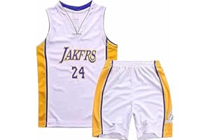 TYTF - Abbigliamento da basket per bambini, senza maniche, in rete mesh, con maglia e pantaloncini, per bambini da 1 a 15 anni