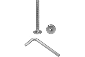 MARCOPOL Confezione da 60 pezzi in acciaio zincato, bulloni M6 x 50 mm, bulloni per connettore mobili, viti a brugola esagonali, bulloni JCB completamente filettati (60, M6 x 50 mm)