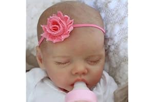 BABESIDE Muñeca Bebé Reborn de 17” – Bebe Reborn Realista Hecha a Mano con Cuerpo de Tela Suave y Extremidades de Vinilo – Muñeca Dormida para Niñas con Ropa y Accesorios de Recién Nacido