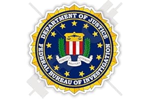 STICKERSWORLD US Federal Bureau of Investigation Seal FBI United States USA America American 90 mm Vinyl-Aufkleber