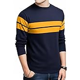 LEOTUDE Men's Full Sleeve Regular Fit Tshirt, Round Neck Cottonblend T-Shirt (Color Multicolor)