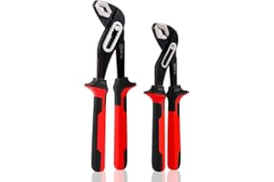 Sharp-tec 2 Pack Adjustable Plumbing Grips Spanner, Slip Joint Pliers, Tongue and Groove Pliers, 200mm-8 and 250mm-10