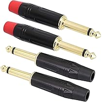Lot De 3 Prises Jack 6,35 Mm Mono Mâles - Sans Soudure, à Vis - Pour Câble Microphone, Guitare, Haut-parleur