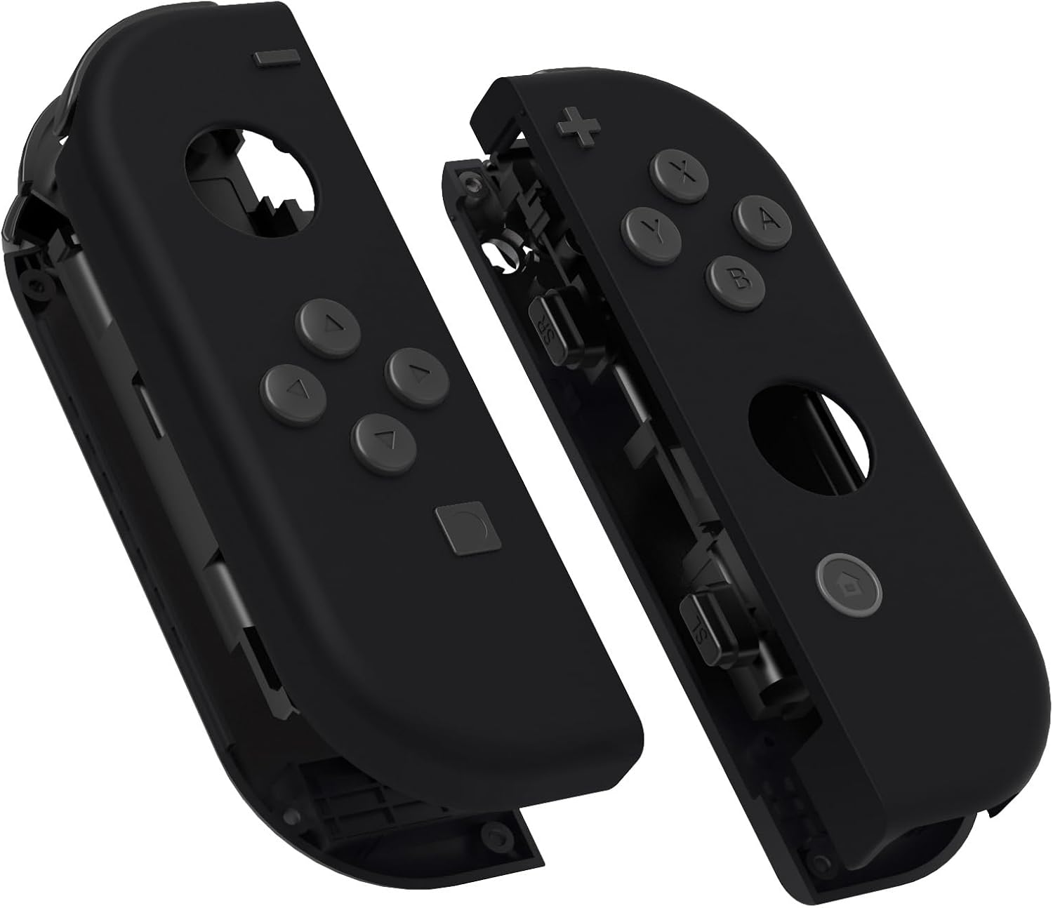 eXtremeRate Joycon Case for Nintendo Switch & OLED Grip Case Replacement Shell with Buttons for Nintendo Switch Joycons OLED Does Not Include Console Shell (Black)