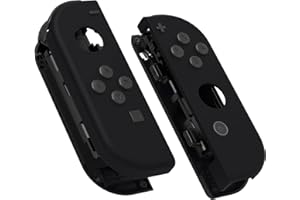 eXtremeRate Soft Touch Grip Czarny Joycon Handheld Controller Housing z Pełnym Zestawem Przycisków, DIY Wymiany Shell Case dla Nintendo Switch & Switch OLED Model Joy-Con – Console Shell Nie Jest Wliczona W Cenę