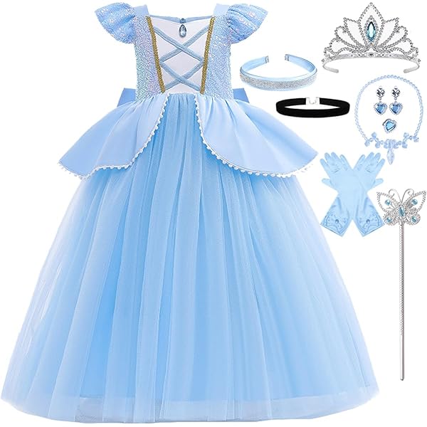 Snyemio Jessie Girls' Cowgirl Costume Fancy Dress with Hat for Parties